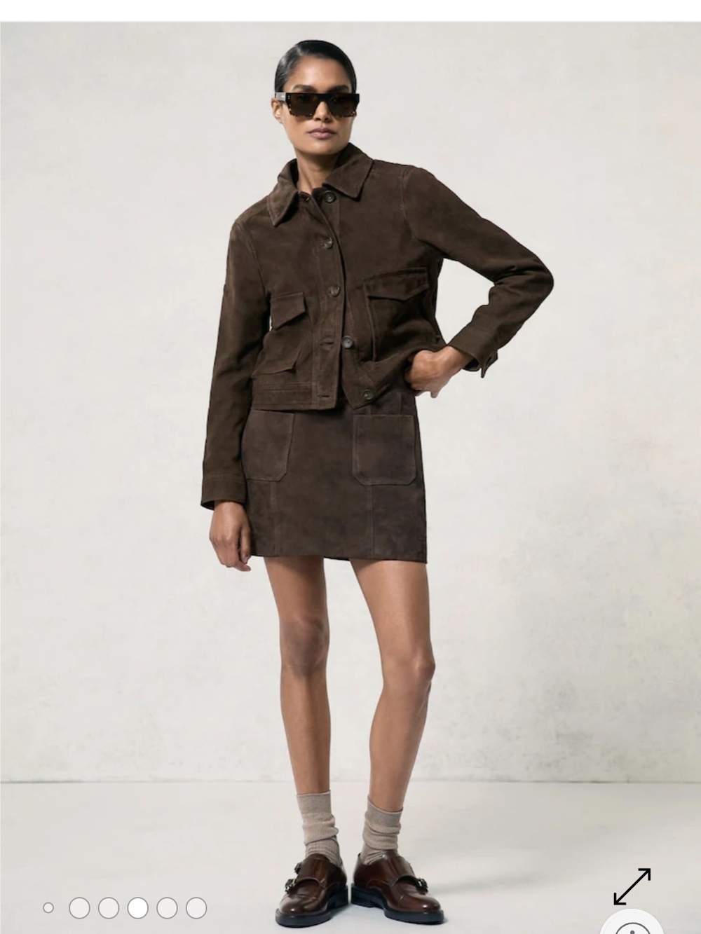 Reiss Suede Trucker Jacket Hanson Suede 6 $650 - Picture 8 of 9